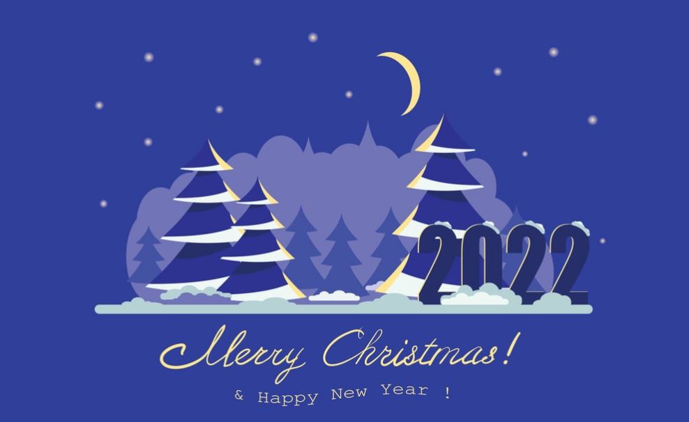 merry christmas 2021 and happy new year 2022 images